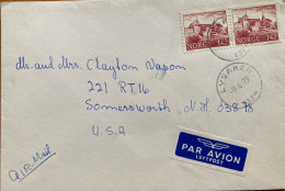 NORWAY- 1979, COVER USED TO USA, ARVERSHUS CASTLE OSLO STAMP, LYSAKER TOWN CANCEL. - Brieven En Documenten