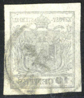 O 1850, 10 Cent. Nero, Sottotipo A, "decalco", Cert. Goller (Sass. 2f) - Lombardije-Venetië
