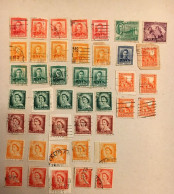 LOT DE 43 TIMBRES OBLITERES KINGS AND QUEENS OF GREAT BRITAIN+ NEW ZEALAND - Collections, Lots & Séries