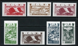 ● Italia C.L.N. 1944 ● AOSTA ֍ N. 9 . . .16 ** = NON Garantiti ● Serietta Non Dent. ● Cat. ? ● Lotto N. 1566b ● - Comitato Di Liberazione Nazionale (CLN)