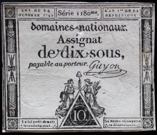 Francs - 10 Sous - 1792 - Série 1180 - TTB+ - Assignats & Mandats Territoriaux