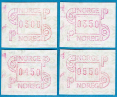 Norge Norwegen Norway ATM 3.2 D / Set S7 300/350/450/550 MNH Automatenmarken Frama Etiquetas Automatici - Automaatzegels [ATM]