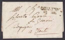 GR GRAUBÜNDEN  /  1858  FALTBRIEF  /  CHIAVENNA - CHUR - PONTE  ( SPLÜGEN - ROUTE ? ) - ...-1845 Prefilatelia