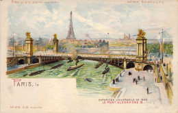 France - 75 - Paris - Pont Alexandre III - Expo Universelle De 1900 - Colorisée - Carte Postale Ancienne - Ponts