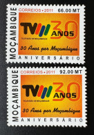 Moçambique Mozambique Mosambik 2011 Mi. 4256 - 4257 30 Years Jahre Anos Televisao TV Television Fernsehen Aniversario - Mosambik