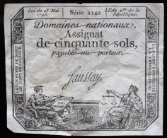 Francs - 50 Sols - 1792 - Série 2142 - TTB - Assegnati