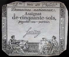 Francs - 50 Sols - 1792 - Série 488 - TB+ - Assignats & Mandats Territoriaux