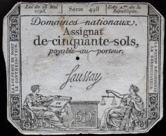 Francs - 50 Sols - 1792 - Série 498 - TB+ - Assignats