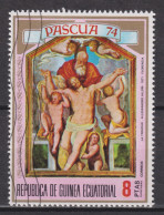 1974 Äquatorial-Guinea, Mi:GQ 350°/  Yt:GQ 43D,  Alessandro Allori (1535-1607): Holy Trinity, Pascua, Easter, Ostern - Easter