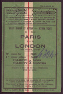 Billet Aller-retour " Paris-Londres " 1947 - Other & Unclassified