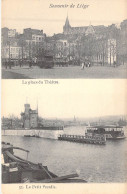 BELGIQUE - Liège - Souvenir De Liège - La Place Du Théâtre - Le Petit Paradis - Carte Postale Ancienne - Autres & Non Classés