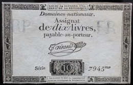 Francs - 10 Livres - 1792 - Série 7945 - TTB - Assignate