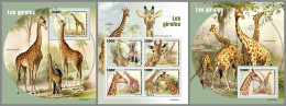 NIGER 2022 MNH Giraffes Giraffen Girafes M/S+2S/S - OFFICIAL ISSUE - DHQ2313 - Jirafas