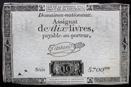 Francs - 10 Livres - 1792 - Série 5700 - TTB - Assignate