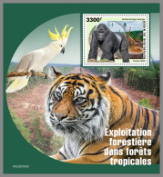 NIGER 2022 MNH Gorilla Gorille Rainforest Logging S/S I - IMPERFORATED - DHQ2313 - Gorilles