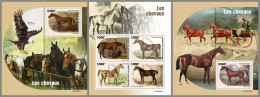 NIGER 2022 MNH Horses Pferde Chevaux M/S+2S/S - IMPERFORATED - DHQ2313 - Chevaux