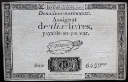 Francs - 10 Livres - 1792 - Série 6459 - TTB - Assegnati