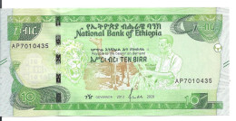 ETHIOPIE 10 BIRR 2012-20 UNC P New - Ethiopia