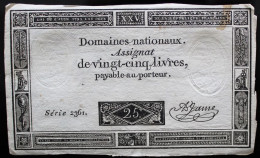 Francs - 25 Livres - 1792 - Série 2361 - TTB - Assignate