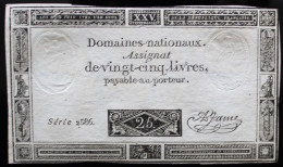 Francs - 25 Livres - 1792 - Série 2586 - TTB+ - Assignats & Mandats Territoriaux