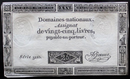 Francs - 25 Livres - 1792 - Série 3220 - TTB+ - Assignate