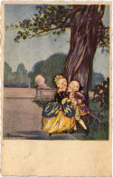 PC ARTIST SIGNED, BUSI, COUPLE IN THE PARK, Vintage Postcard (b46364) - Busi, Adolfo