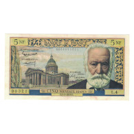 France, 5 Nouveaux Francs, Victor Hugo, 1959, L.4, TTB, Fayette:56.1, KM:141a - 5 NF 1959-1965 ''Victor Hugo''