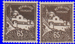 Algérie 1927. ~ YT 80* Par 2 - 65  C. Mosquée De Lapêcherie - Neufs