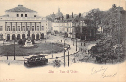 BELGIQUE - Liège - Place Du Théâtre - Tramway - Carte Postale Ancienne - Andere & Zonder Classificatie