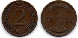 MA 21742 /   Allemagne - Deutschland - Germany  2 Rentenpfennig 1923 D TTB - 2 Renten- & 2 Reichspfennig