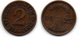 MA 21743 /   Allemagne - Deutschland - Germany 2 Rentenpfennig 1923 G TTB - 2 Rentenpfennig & 2 Reichspfennig