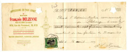 BELGIQUE - COB 143 ATH CAISSE SUR RECU, 1919 - Covers & Documents