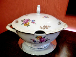 Soupière En Porcelaine Allemande KAHLA Roses Soepterrine Porcelain Soup Tureen - Kahla (DEU)