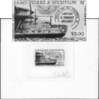 SPM - Saint-Pierre & Miquelon 1995 Y&T PA 65. Épreuve D'artiste. Hydravion Latécoère 522, Commandant Guillaumet - Aerei