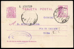 Albacete - Edi O EP 69 - Entero Postal Mat "La Roda 27/8/33" - 1931-....