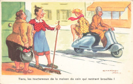 Jean CHAPERON * Cpa Illustrateur * Homme Et Femme Sur Un Scooter Scoot * Humour - Chaperon, Jean