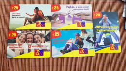 Pay & Go 5 Different  Cards 25 Euro Used Rare - Cartes GSM, Recharges & Prépayées