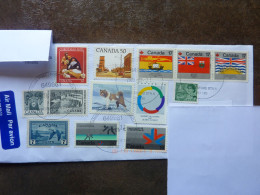 13 Perfect Stamps On A Letter - Oblitérés