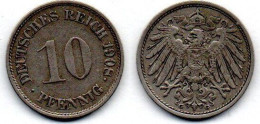 MA 21776 /   Allemagne - Deutschland - Germany 10 Pfennig 1908 G TTB+ - 10 Pfennig