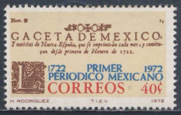 Mexico 1972 Mi 1369 YT 779 SG 1251 **250 Anniv. "Gaceta De Mexico" - 1st Newspaper Published In Latin America - Autres & Non Classés