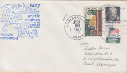 USA Alaska Arctic Cruises Lindblad Explorer Cover Ca Unalaska JUN 28 1977 (WW160) - Arctic Expeditions