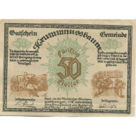 Billet, Autriche, Krummnusssbaum, 50 Heller, Cheval 1920-12-31 SPL Mehl:FS 488Ia - Autriche