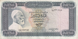 BILLETE DE LIBIA DE 10 DINARES DEL AÑO 1972 (BANKNOTE) - Libia