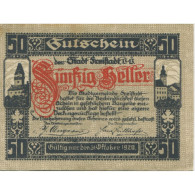Billet, Autriche, Freistadt, 50 Heller, Eglise 1920-10-31, SPL, Mehl:FS 212a - Autriche