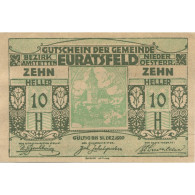 Billet, Autriche, Euratsfeld, 10 Heller, Eglise 1920-12-31, SPL Mehl:FS 192a - Autriche