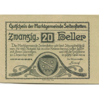 Billet, Autriche, Seitenstetten, 20 Heller, Blason, 1920, SPL, Mehl:FS 990 - Autriche