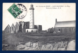 29. La Pointe Saint-Mathieu ( Plougonvelin). Le Phare Et Les Ruines De L'abbaye Saint-Mathieu De Fine Terre. 1909 - Plougonvelin