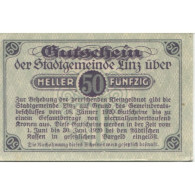 Billet, Autriche, Linz, 50 Heller, Texte, 1920, 1920-06-30, SPL, Mehl:FS 529b - Autriche