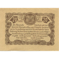 Billet, Autriche, Rohrbach, 20 Heller, Village, 1920, SPL, Mehl:FS 841b - Autriche