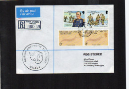British Antarctic Territory (BAT) 1988 Registered Cover - Halley 6 JA 88 - (1ATK022) - Storia Postale